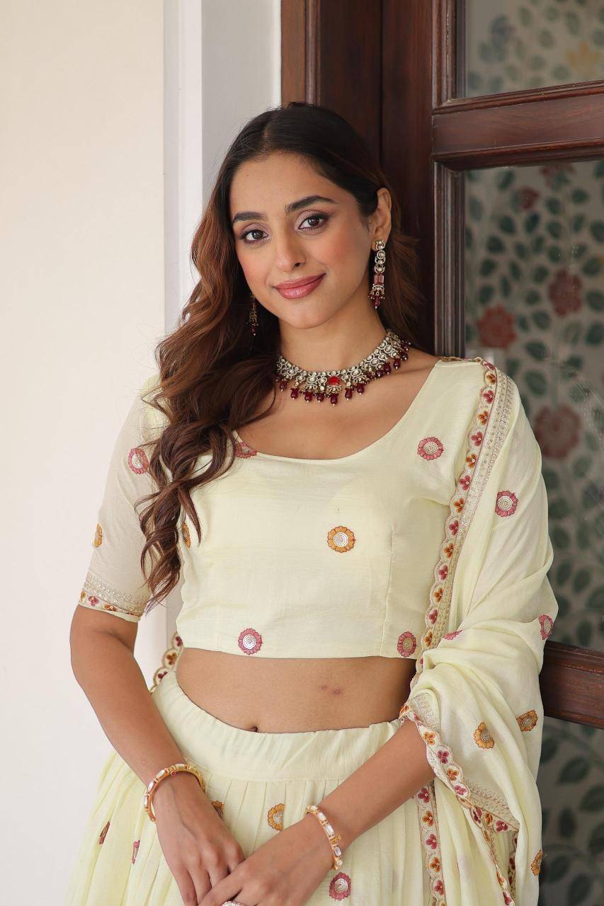 LW 7155 Vichitra Silk Bollywood style lehenga choli in Kolkata